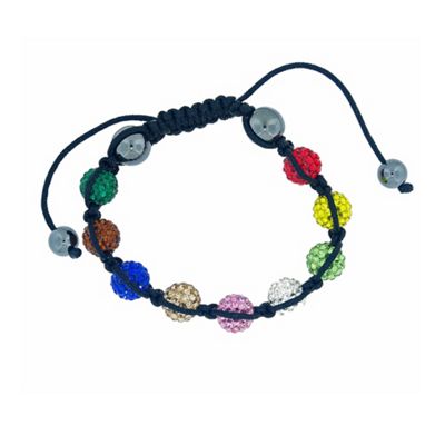 Ladies,Rainbow Crystal Shamballa Inspired Bracelet
