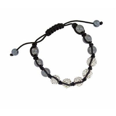 Ladies,Gold Crystal Shamballa Inspired Bracelet