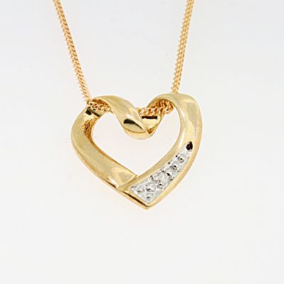 Ladies 9ct yellow and white gold diamond set