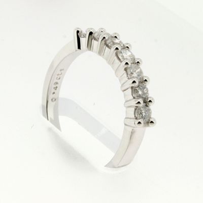 Ladies 9ct white gold eternity ring with 0.50ct
