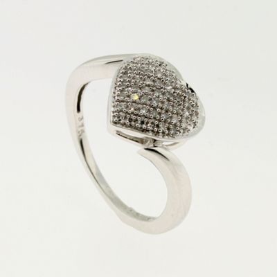 Swesky Ladies 9ct white gold pave set 0.15ct diamond ring
