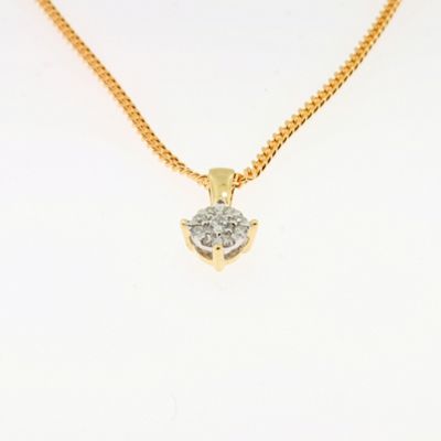 Ladies 9ct yellow and white gold,0.13ct diamond