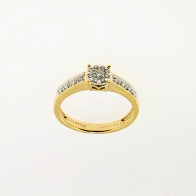 Swesky Ladies 9ct yellow gold,0.21ct diamond engagement