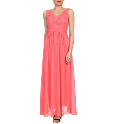 orange bride mother outfits dresses coloured ruched maxi peach waist alice dress