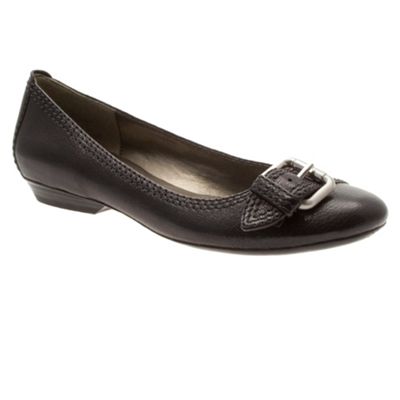 Black naturalizer buckle trim casual shoe