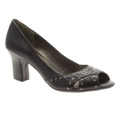 Black naturalizer stud detail court shoe