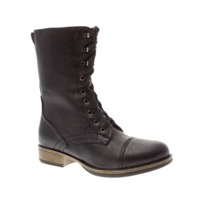 Fashion Military Boots on Winter Military Boot With An Inner Zip Fastening  By Barratts 60543