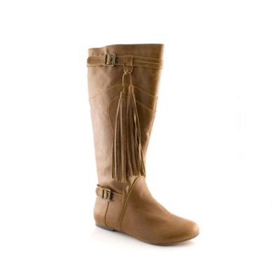 tan odeon mid high boot