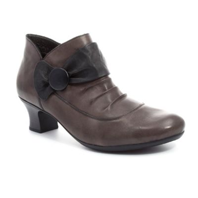 Gold rieker ruche ankle boot