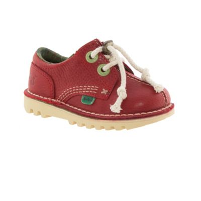 Red Kickers Leather Lace Up Casual Shoes - First Shoe