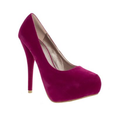 Pink Concealed Platform Court Shoes