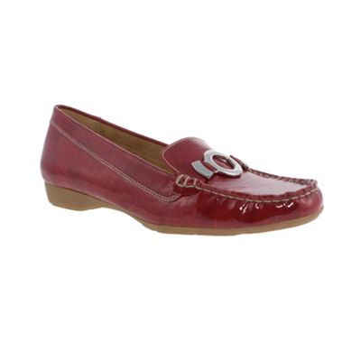 Red Naturalizer patent loafers