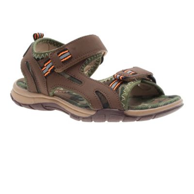 Khaki rip tape strap adventure sandals - infant
