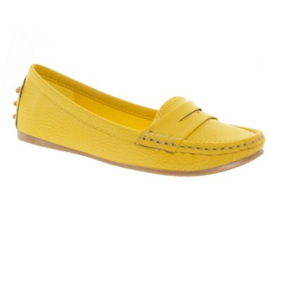 Yellow Slip On Casual Loafers