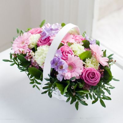 Pink Strawberry Basket Flowers