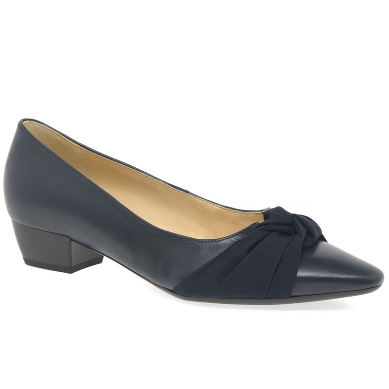 Gabor - Navy Leather 'Fifi' Low Heeled Court Shoes Review