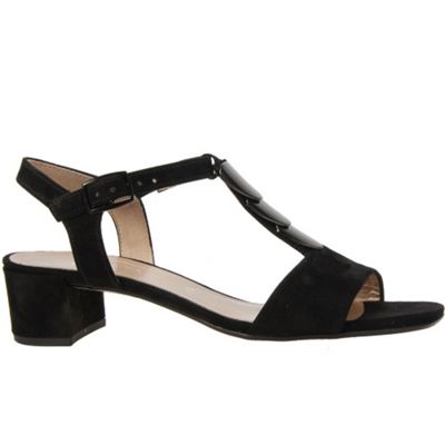 Debenhams Clarks Black Leather Perri Island Flat Slip On Sandal - . -