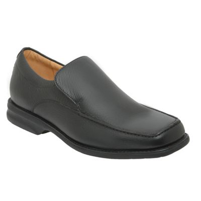 Black New Bahia Mens Leather Slip On Shoes