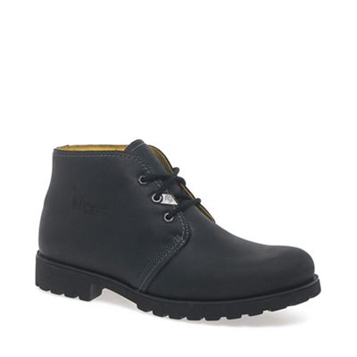 Black Classic Casual Lace Up Boot