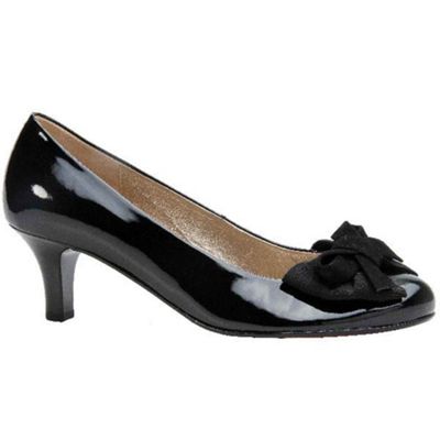 Black Patent 'Maldives' Womens Dress Court Shoes