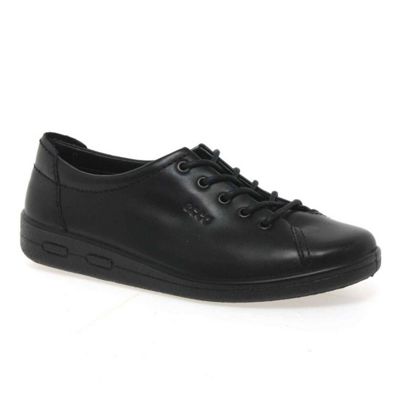 Womens Black Lace Shoes on Ecco Black Alsosoft Lace Up Casual Shoe