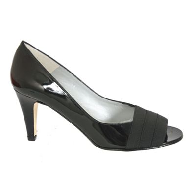 Black Tanya Patent High Heel Sandals