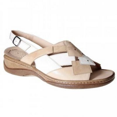 Beige Arran Wide Fit Sandals - wide fitting
