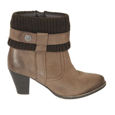 Dark brown Stacey Ladies Fashion Ankle Boots
