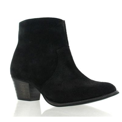 Black suede ankle boot