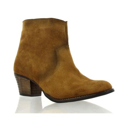 Tan suede ankle boot