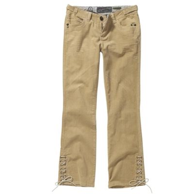 Fawn lucky lace up trousers