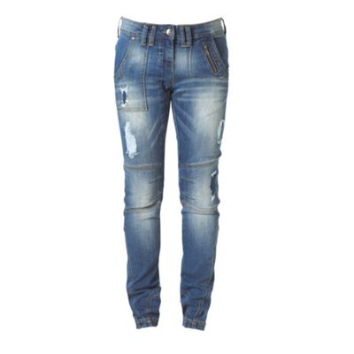 Blue super biker jeans