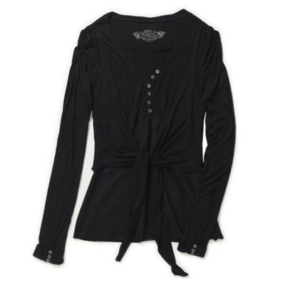 Black relaxed layer top