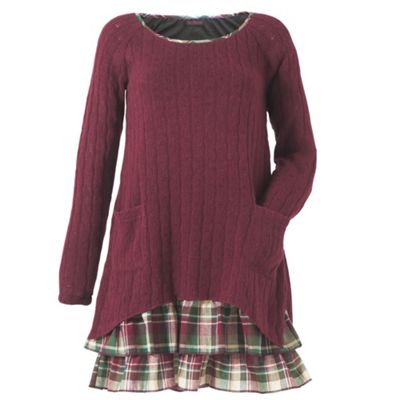 Maroon easy living dress
