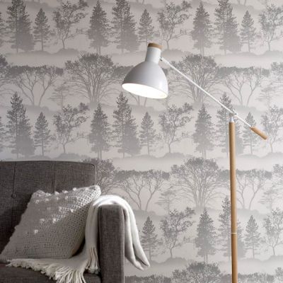 Graham & Brown Grey Mirage wallpaper- | Debenhams