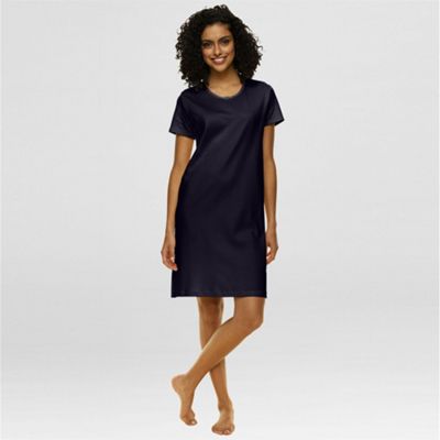Blue short sleeve knee length sleep t