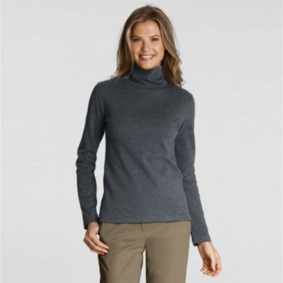 Grey long sleeve feminine polo neck
