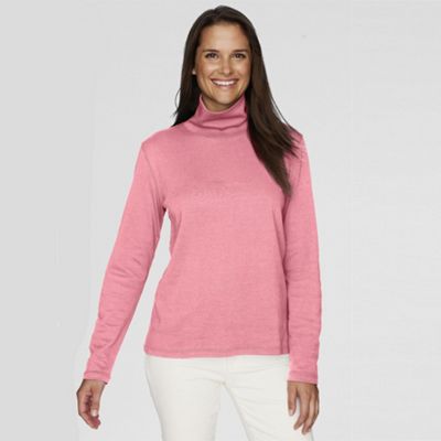 Pink long sleeve feminine polo neck