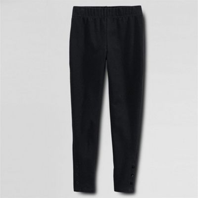 Black Girls Button-hem Leggings