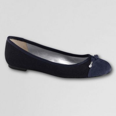 Blue classic cap toe ballet shoes