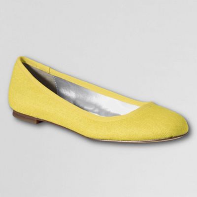 Yellow classic ballet shoes