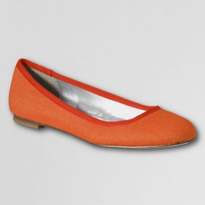 Orange classic ballet shoes