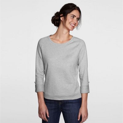 Grey roll-sleeve top