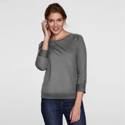 Grey roll-sleeve top