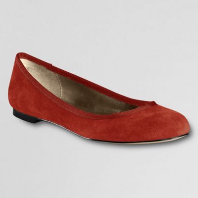 Orange womens classic ballet shoes