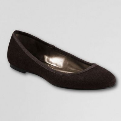 Brown womens classic ballet shoes