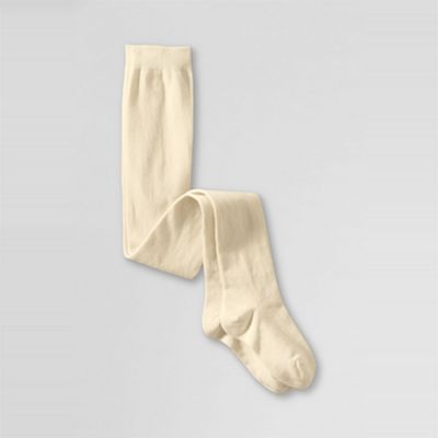 Cream girls pointelle tights