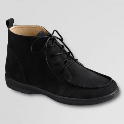 Black suede lace-up boots