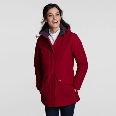 Red insulated squall parka