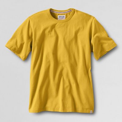 Yellow durable knit jersey crew neck t-shirt